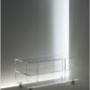 Design Objekte Rollcontainer Acryl TV-Möbel rollbar vielen Ablagemöglichkeiten