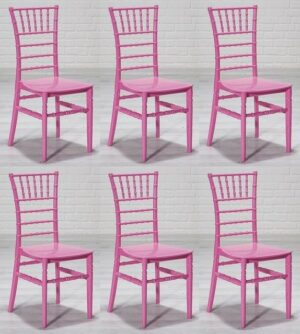 Casa Padrino Esszimmerstuhl Designer Acryl Stuhl Set Rosa 40 x 46 x H. 92