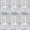 Casa Padrino Esszimmerstuhl Designer Acryl Stuhl Set Weiß 40 x 46 x H. 92