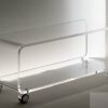 Design Objekte Rollcontainer Acryl Softline TV-Rollwagen in gerundeter Ausführung