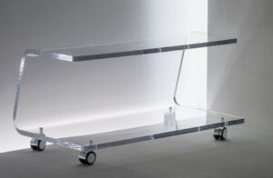 Design Objekte Rollcontainer Acryl Design Rollwagen extravagant im C-Stil