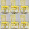Casa Padrino Esszimmerstuhl Designer Acryl Stuhl Set Gelb 40 x 46 x H. 92