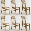Casa Padrino Esszimmerstuhl Designer Acryl Stuhl Set Gold 40 x 46 x H. 92