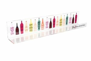 queence Gewürzregal Bunte Weinflaschen - Gewürzhalter aus Acrylglas - Küchenorganizer