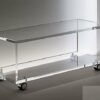 Design Objekte Rollcontainer Acryl TV-Rollwagen Eckige Ausführung Classico