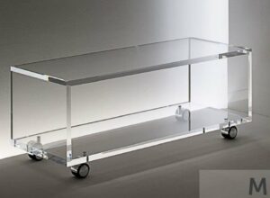 Design Objekte Rollcontainer Acryl TV-Rollwagen Eckige Ausführung Classico