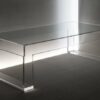 Design Objekte Beistelltisch Acryl Beistelltisch Salontisch mit Glasauflage in zwei Farben